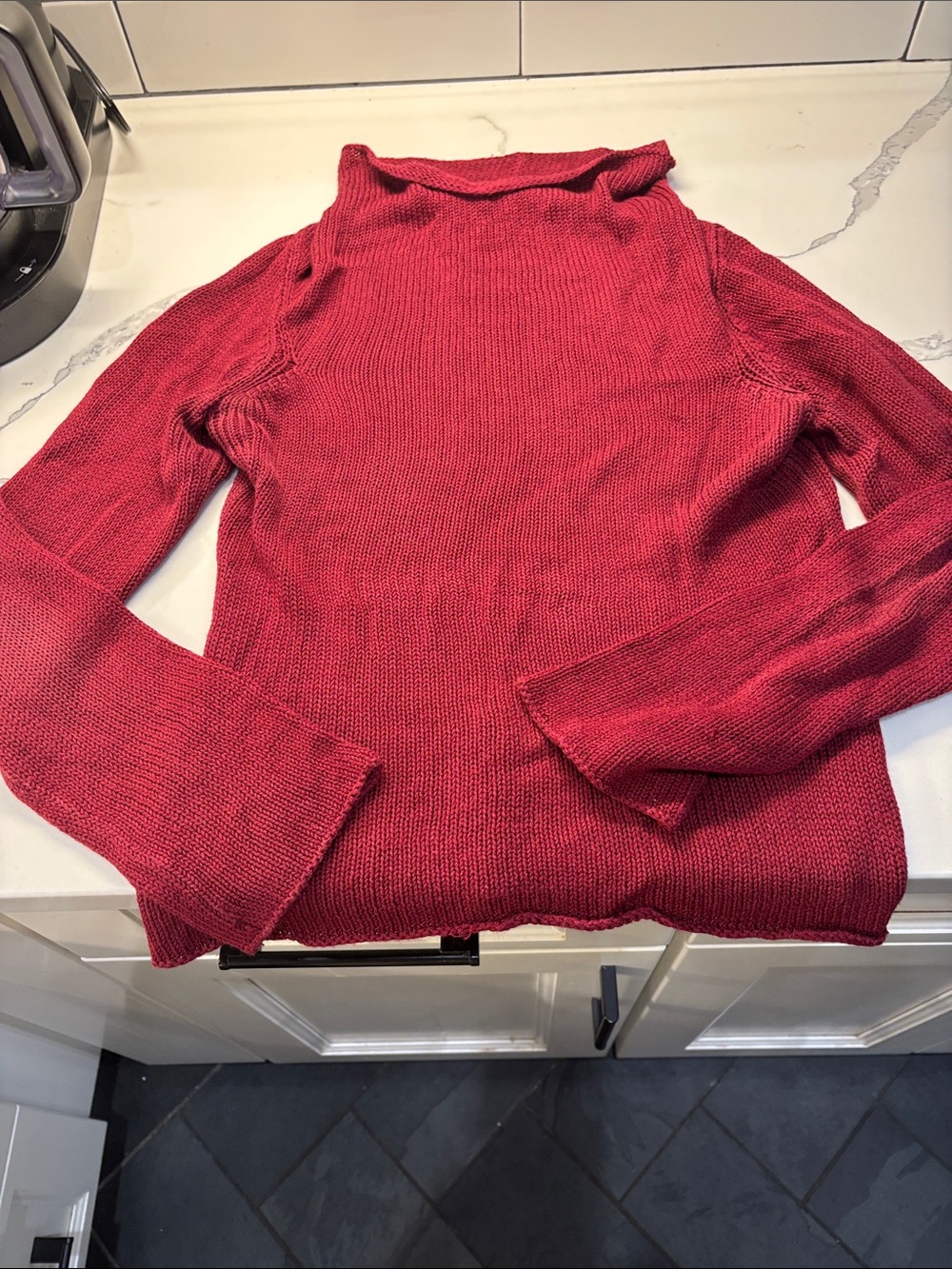 Banana Republic Red Knit Turtleneck Sweater
